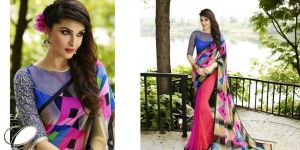 Multi Colour Georgette Sareehk15