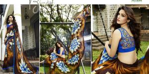 Multi Colour Georgette Sareehk16