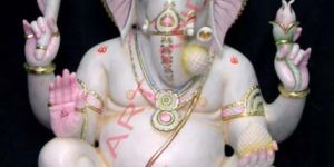 White Marble Ganesh Statue