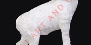 White Marble Goat Statue