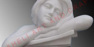 White Marble Lady Face