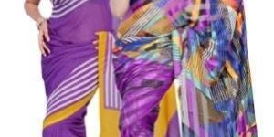 Printed Satin Sarees