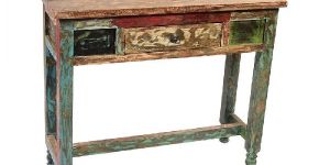 Vintage Multicolor 1 Drawer Desk