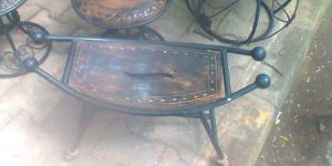 Wrought Iron Wooden Chair