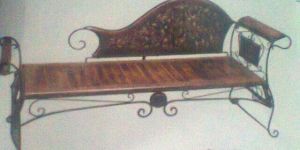 Wrought Iron Wooden Deewaan