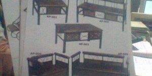 Wrought Iron Wooden Sofa Chair