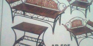 Wrought Iron Wooden Sofa Chair