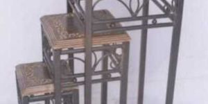 Wrought Iron Wooden Stool