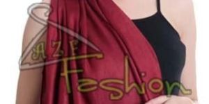 Womens Maroon Viscose Shawls