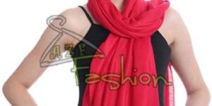 Womens Red Viscose Shawls