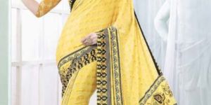 Color Printed Crepe Silk Saree