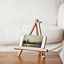Teak Wood Mobile Holder