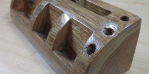 Teak Wood Pen Holder