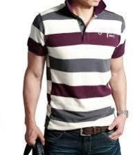 Mens Striped Polo T-Shirts