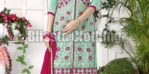 Turquoise Dress Material