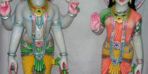 Marble Vishnu Laxmi Statue