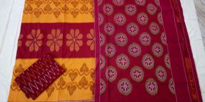 Pochampally double ikkath cotton saree.