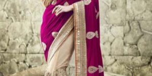 Stylish Velvet Designer Saree