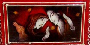 WOODEN PAINTED KEY HANGER