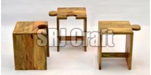 Wooden Stool Set