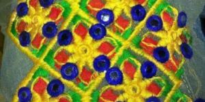 Multi Work Embroidered Fabric