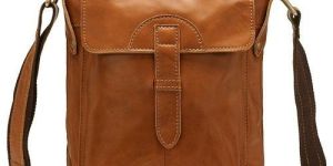 Light Brown Leather College Bags