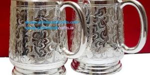 Silver Mug Plated Brass