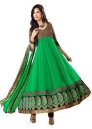 Semi Stitched Anarkali Suit