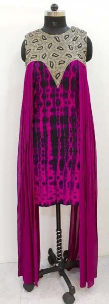 High Low Embroidered Dress