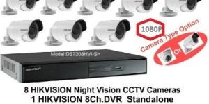 2 MP HD HIKVISION 8 CCTV Camera DVR Kit