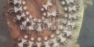 Warli  Design on Wood for Printing Fabric