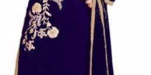 Navy Blue Embroidered Chanderi Churidar Suits