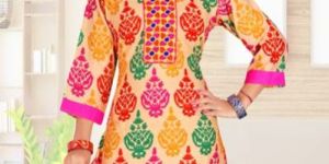 Rayon Cotton Embroidery Work