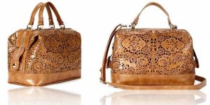 Womens Laser Cut Leather Bag