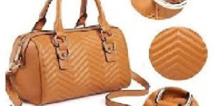 Womens Quilted Leather Duffle Bag