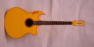 Horn Rose Semi Electric Guitar