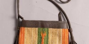 Ajia hand-woven punja dhurrie bag