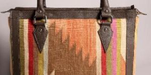 Anci hand-woven punja dhurrie bag