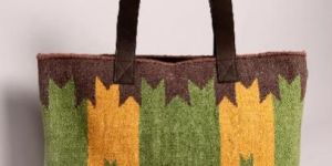 Anku hand-woven punja dhurrie bag