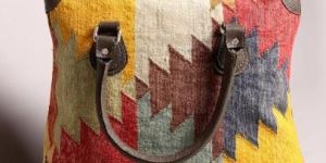 Ash hand-woven punja dhurrie bag