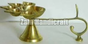 Panch Aarti Brass Diya