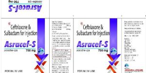 Ceftriaxone & Sulbactum for Injection 750 mg