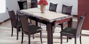 Marble Inlay Dining Table