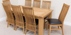 Wooden Dining Table High Back Chair