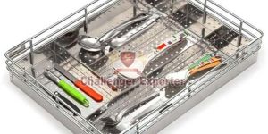 Kitchen Perforated Cutlery Basket