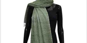 Green Assam Slik Stole (90x220)