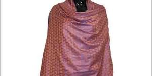 Orange & Pink Assam Slik Stole (90x220)