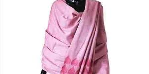 Pink Assam Slik Stole (90x220)