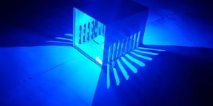 DecorAdda OPP PARALLEL CUT BLUE 1W LED Wall Ceiling Light