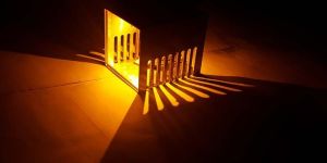 DecorAdda OPP PARALLEL CUT YELLOW 1W LED Wall Ceiling Light